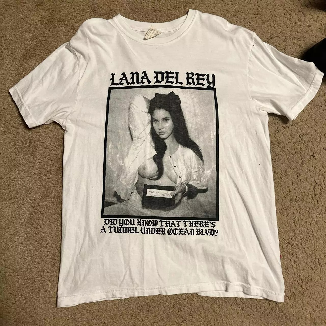 Lana Del Rey Rare Design White Unisex Reprint T shirt Classic Style S-5XL