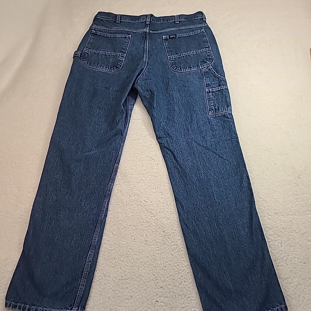Key Carpenter Jeans Workwear Hammer Loop Rugged Blue Men’s 36×34 Gorpcore