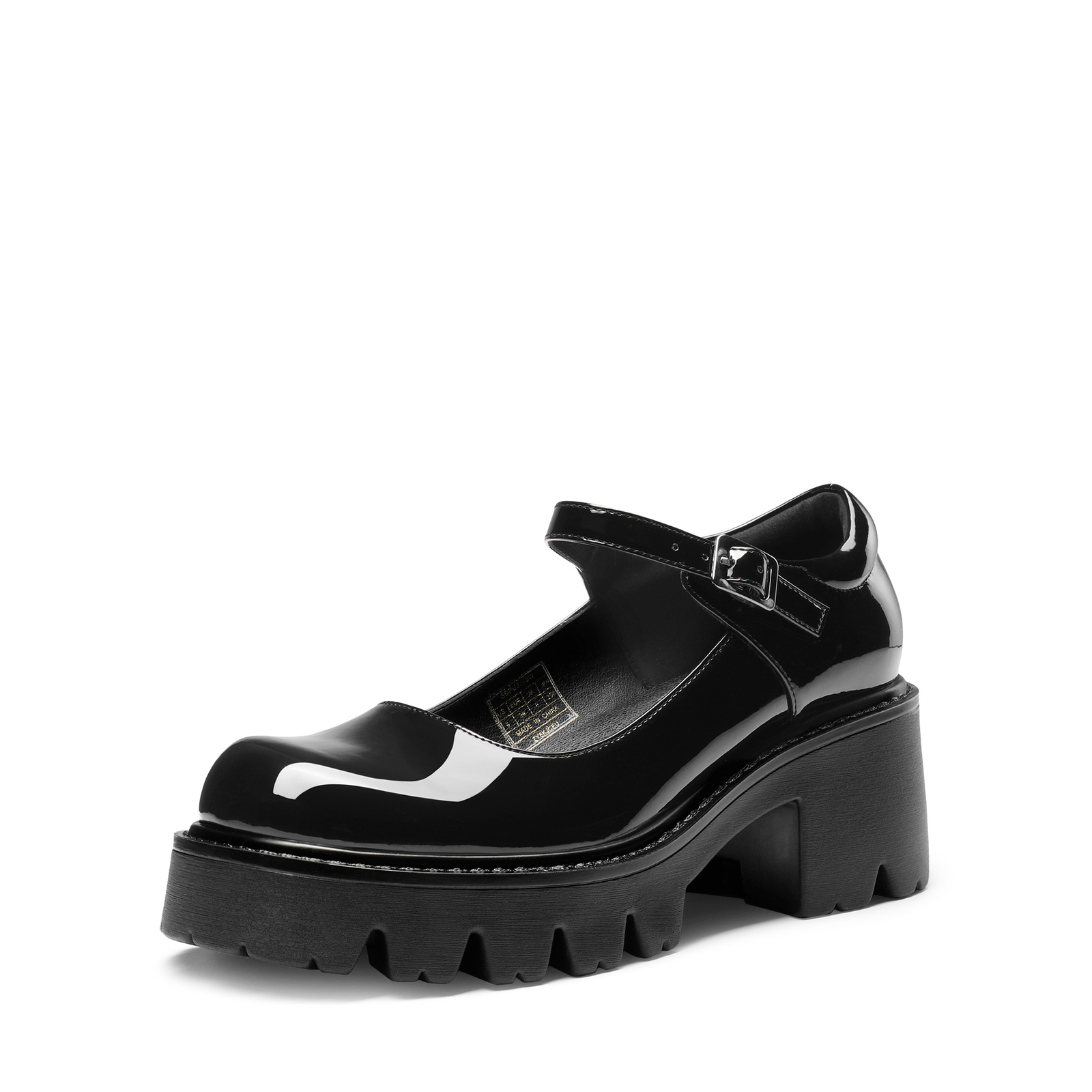 Women Mary Jane Platform Pumps Collegiate Style Chunky Heel Pumps Dress Shoes