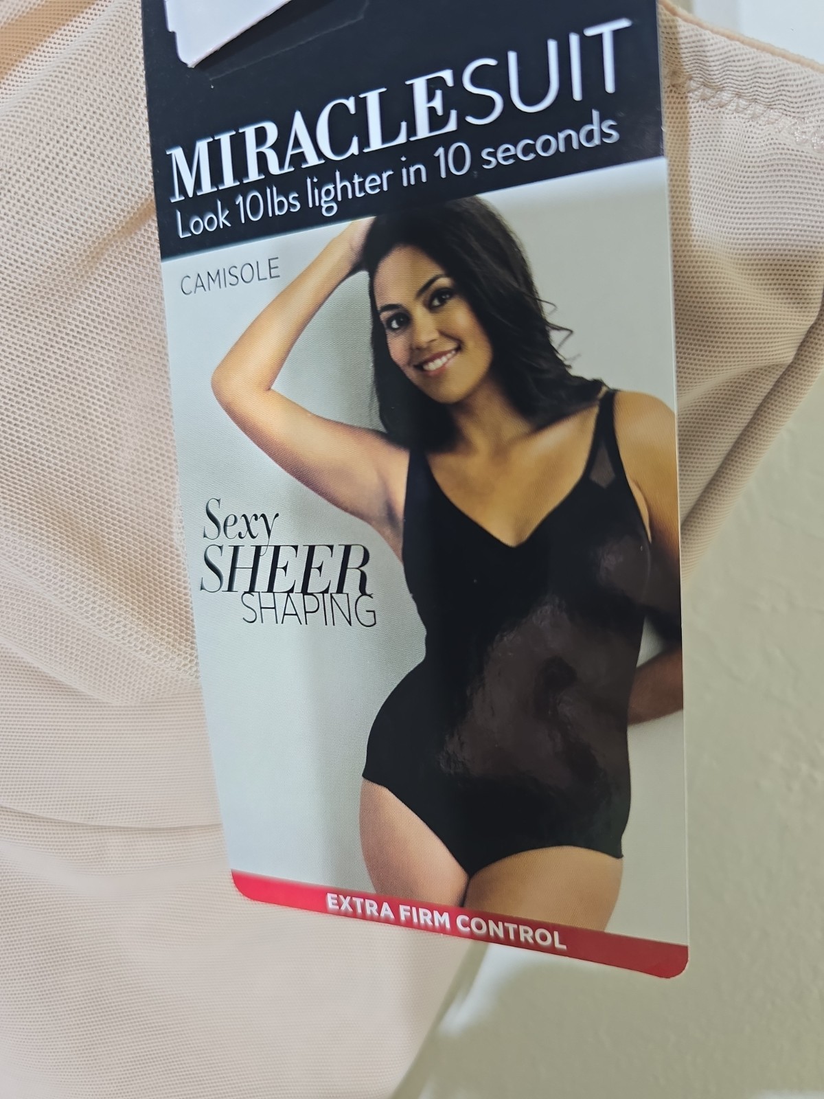 Miraclesuit Comfy Curves Extra Firm Control Cami Warm Beige Size 42D NWT