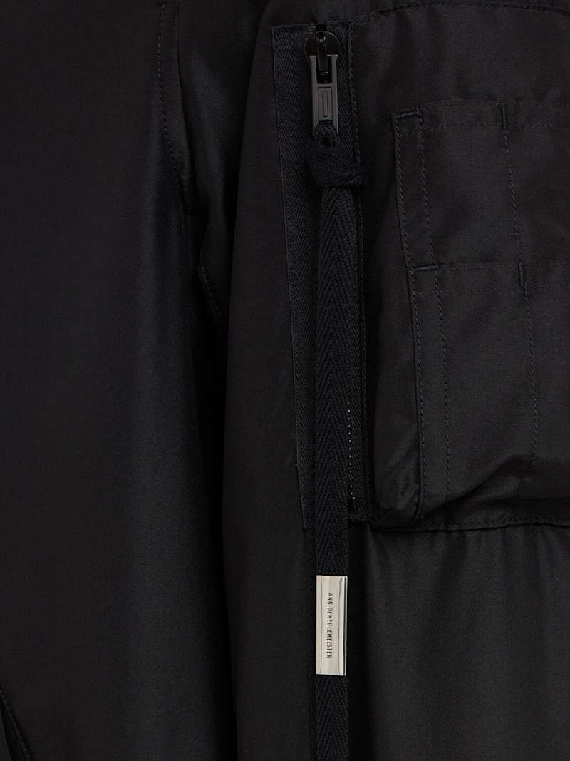 ANN DEMEULEMEESTER Dries Standard Black Bomber Jacket New & Authentic
