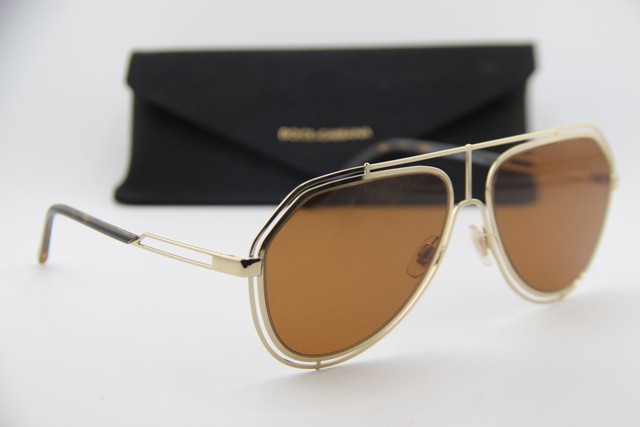 NEW DOLCE & GABBANA DG 2176 488/73 GOLD HAVANA AUTHENTIC SUNGLASSES 59-15