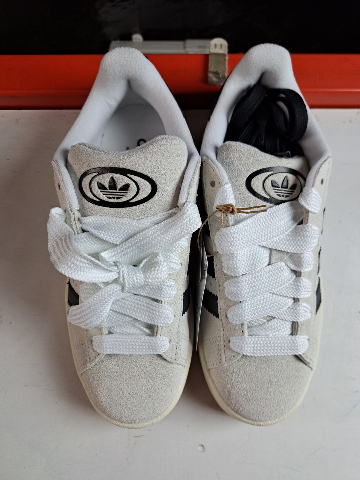 Adidas Women’s Campus 00s Sneakers – Crystal White/Core Black, Size 7.5 US