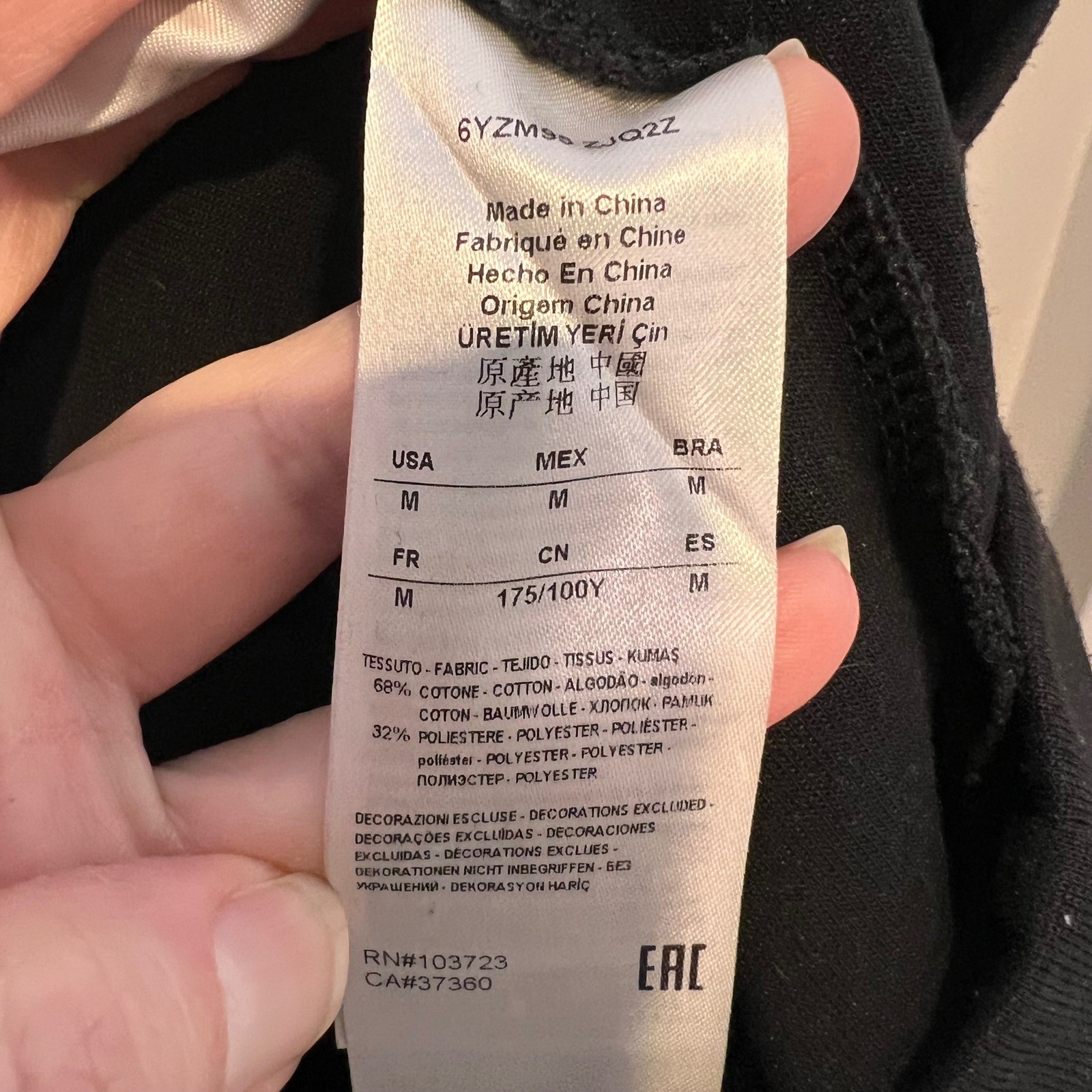 Armani Exchange A|X Embossed AX Logo Black Mens Pullover Sweatshirt Casual Med