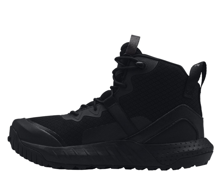 UNDER ARMOUR BLACK MENS TACTICAL BOOTS UA W MICRO G VALSETZ MID 3023742-001