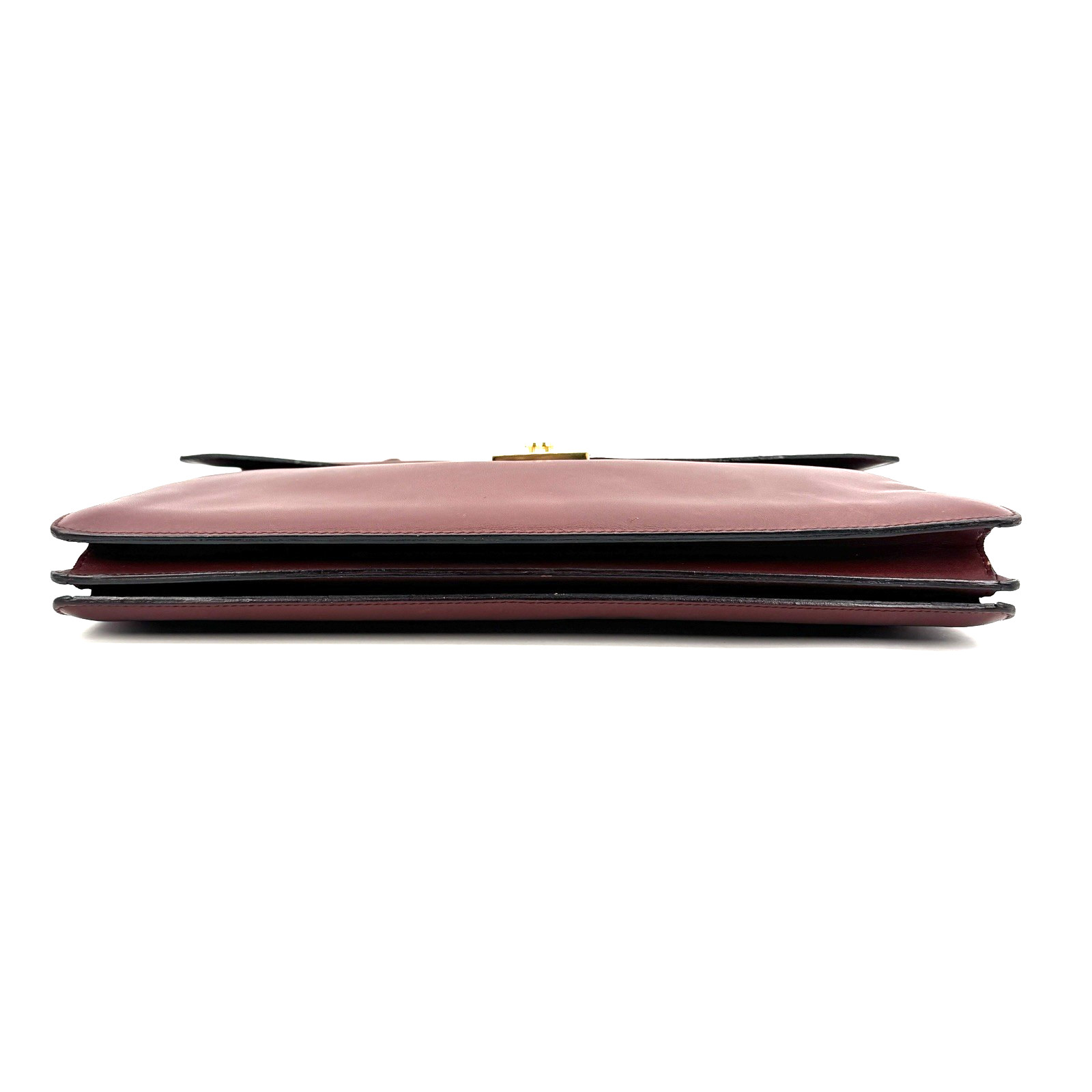 Cartier Briefcase Business Bag Leather Bordeaux Red Authentic