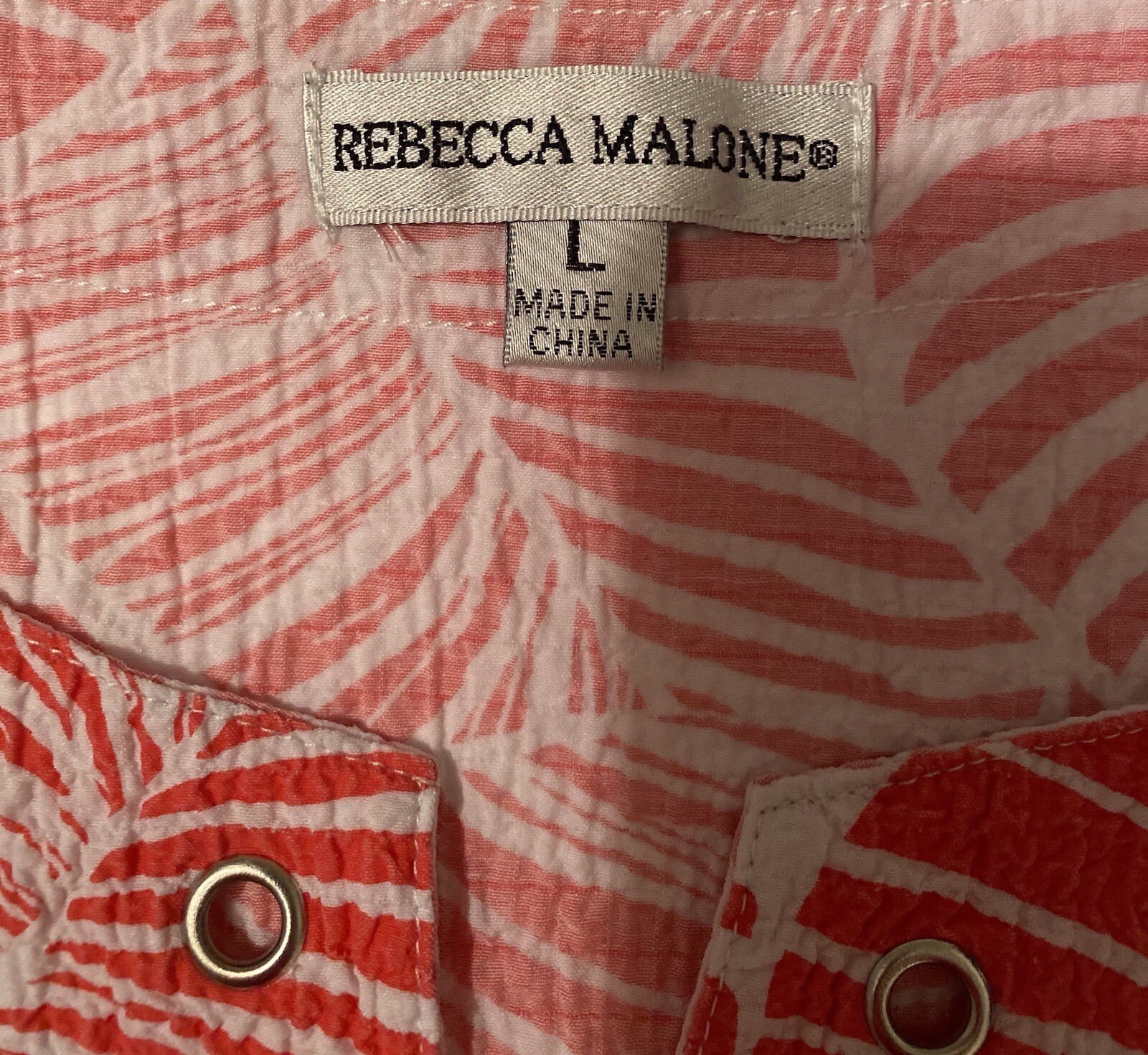 Rebecca Malone Bohemian Tunic Blouse Womens Large Multicolored Beach Summer