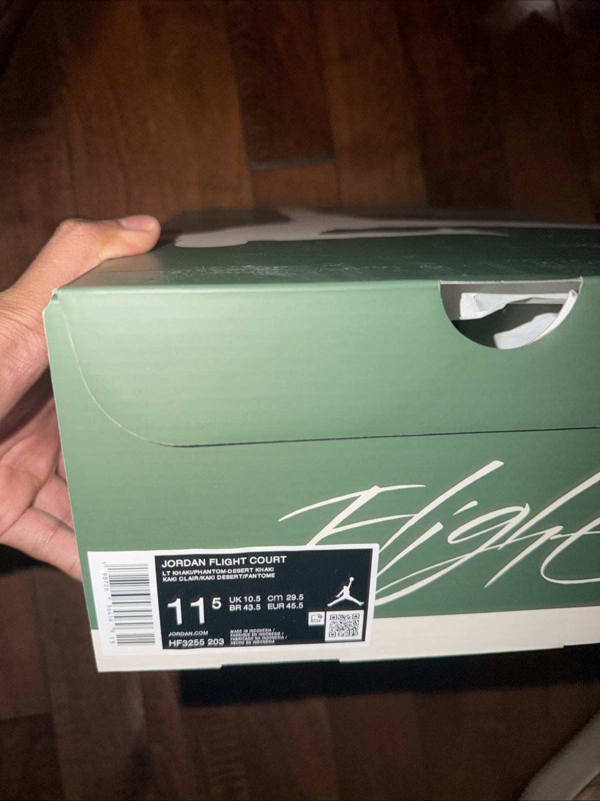 Jordan Flight Court Phantom Desert Khaki Size 11.5 Men (HF3255-203)