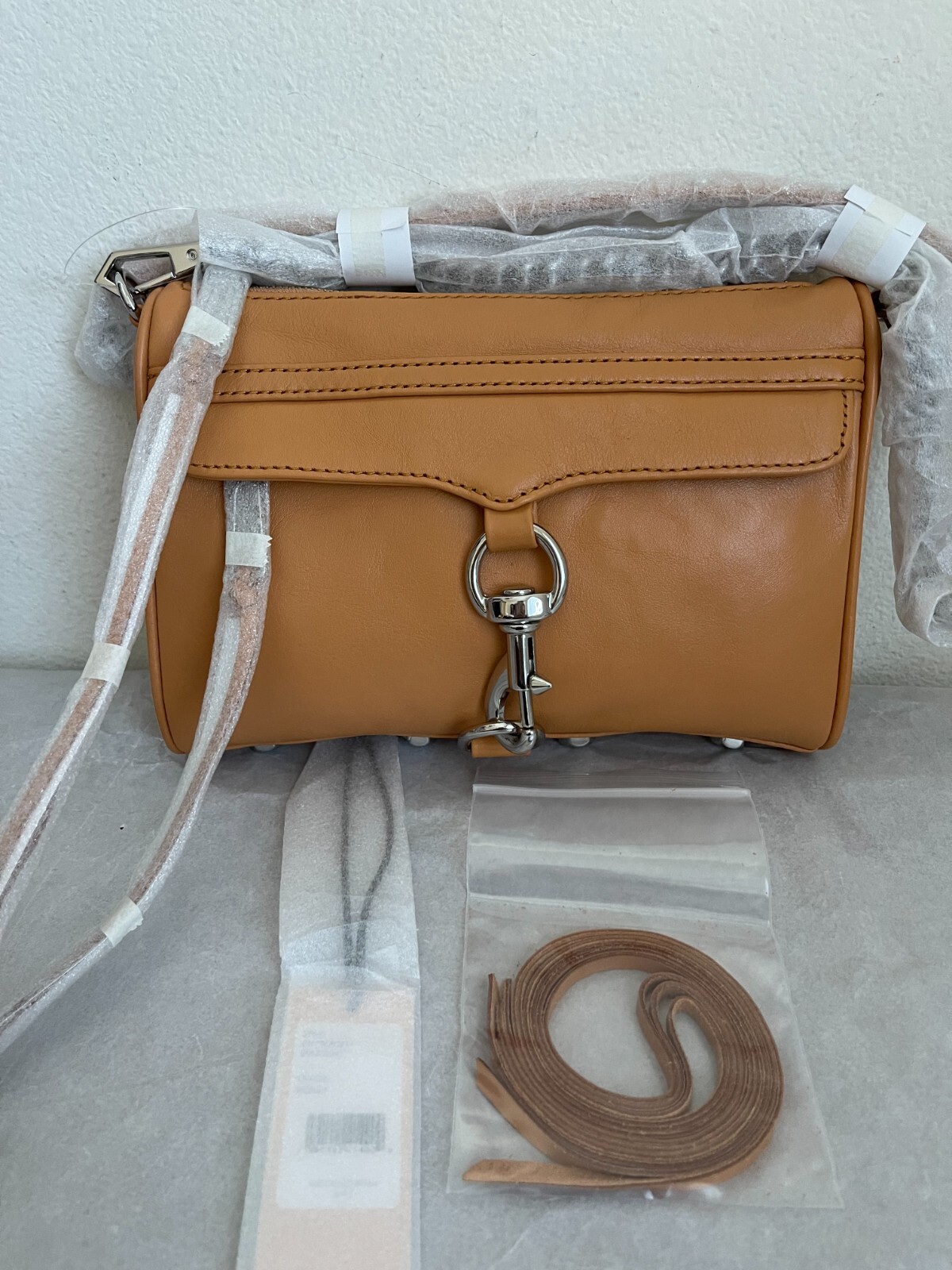 NWT Rebecca Minkoff Mini M.A.C Crossbody Bag $195 Honey Original Pack