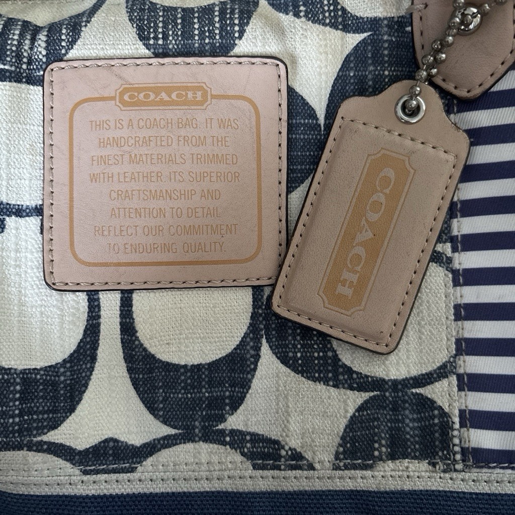 Coach (2013) Daisy Patchwork Emma Tote Denim Canvas Like Shoulder Bag Versatile