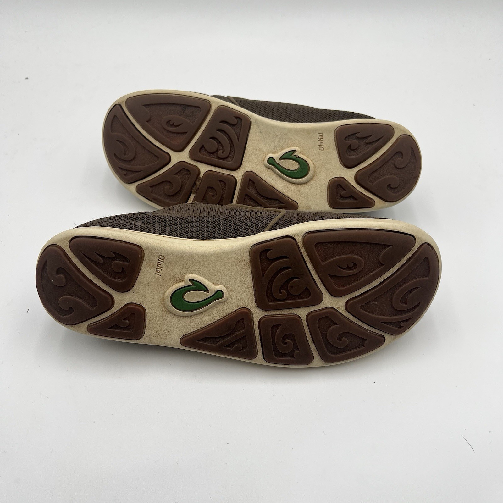 Olukai Nohea Mesh Mens 8 Slip On Loafers Brown Fold Down Heel Slide Shoe Comfort