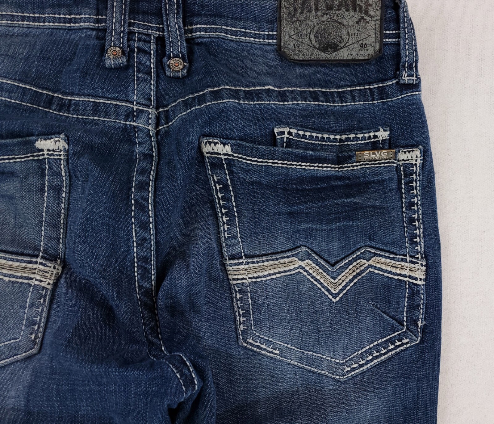 Salvage BKE Buckle Havoc Straight Jeans Distressed Mens 34×33
