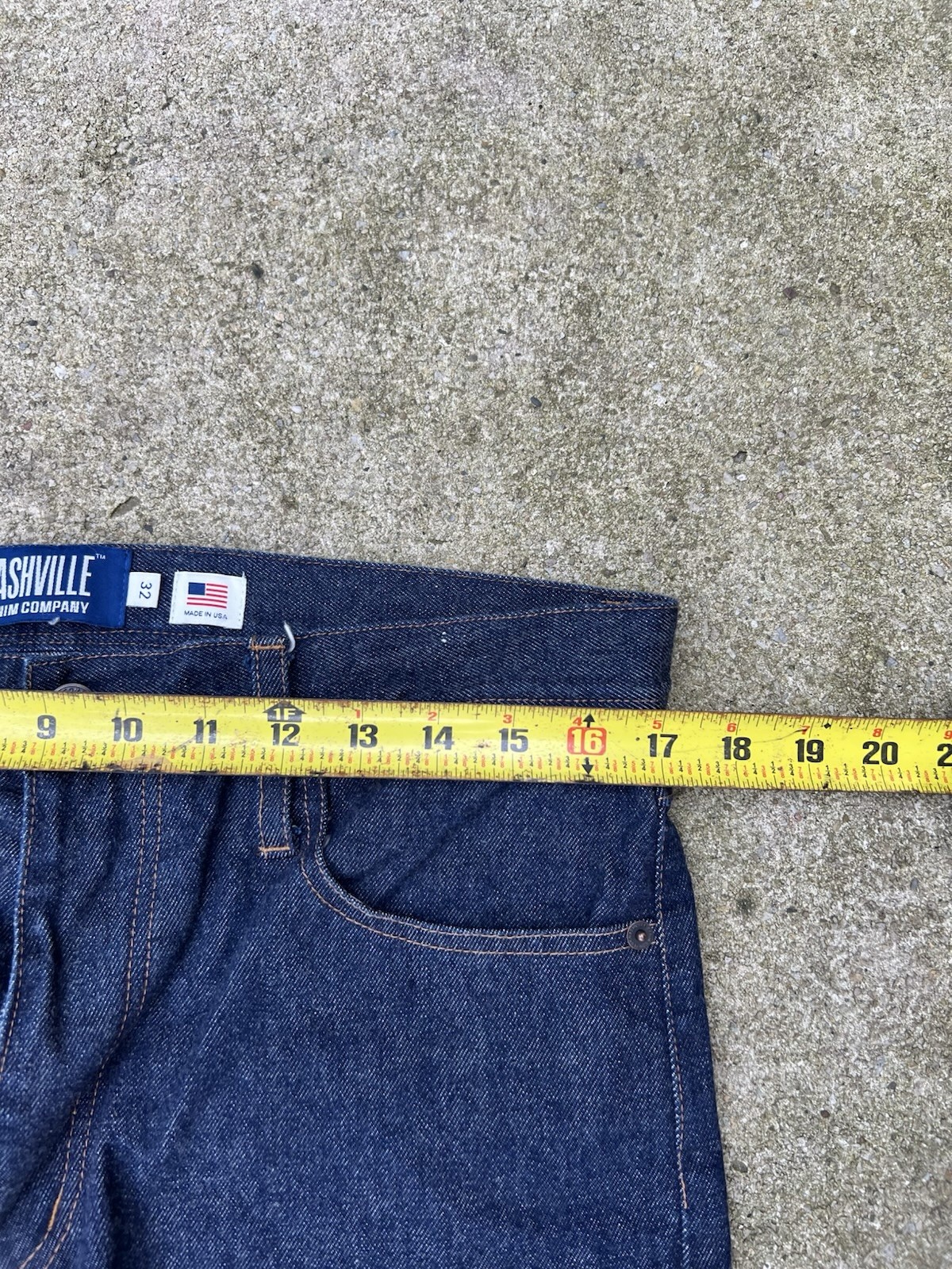 Nashville Denim Company Straight Leg Dark Wash Selvedge Jeans Size 32×26 USA