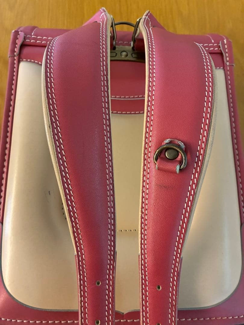 Tsuchiya Kaban Randoseru Raspberry Pink Cow Leather School Bag Authentic
