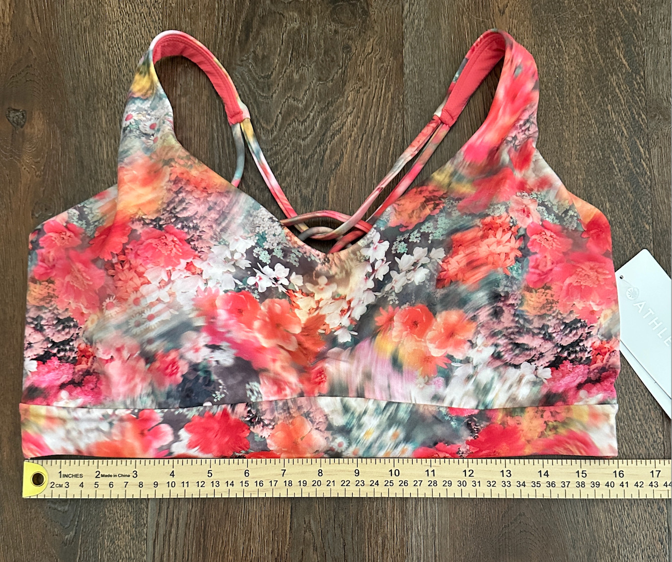 Athleta Salutation Stash Pocket II Floral Leggings Set L Bra XL NWT Yoga Pilates