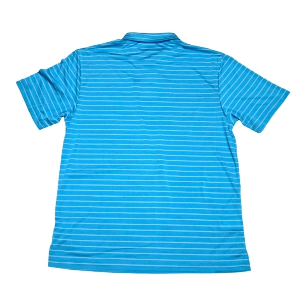 PGA Tour Blue Stripes Quick Dry Golf Polo Shirts Mens Size Large