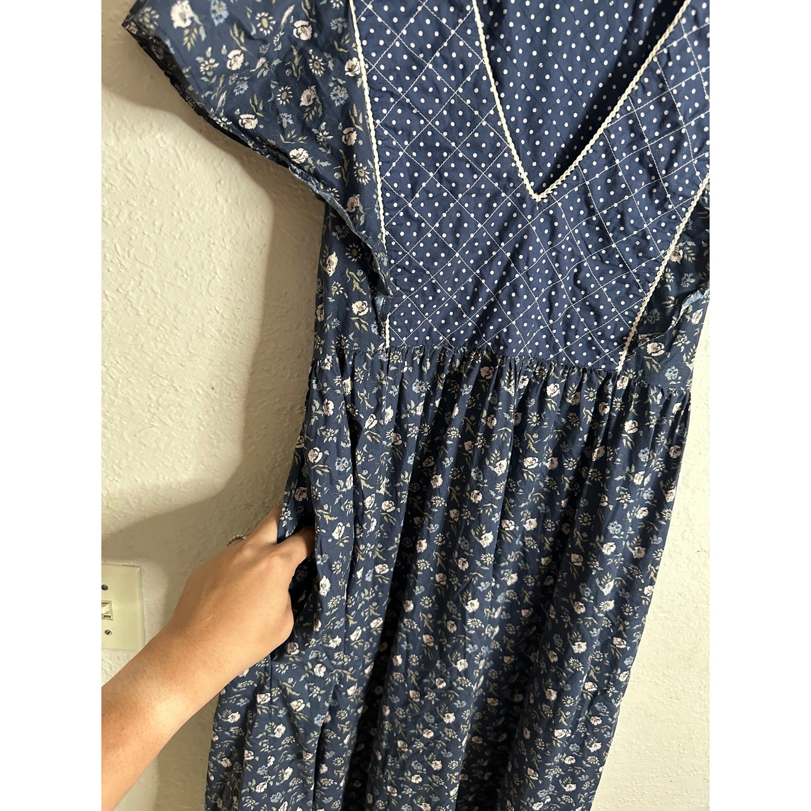 Christy Dawn Greta Dress in Oat Straw Blue size XS (FLAWED)