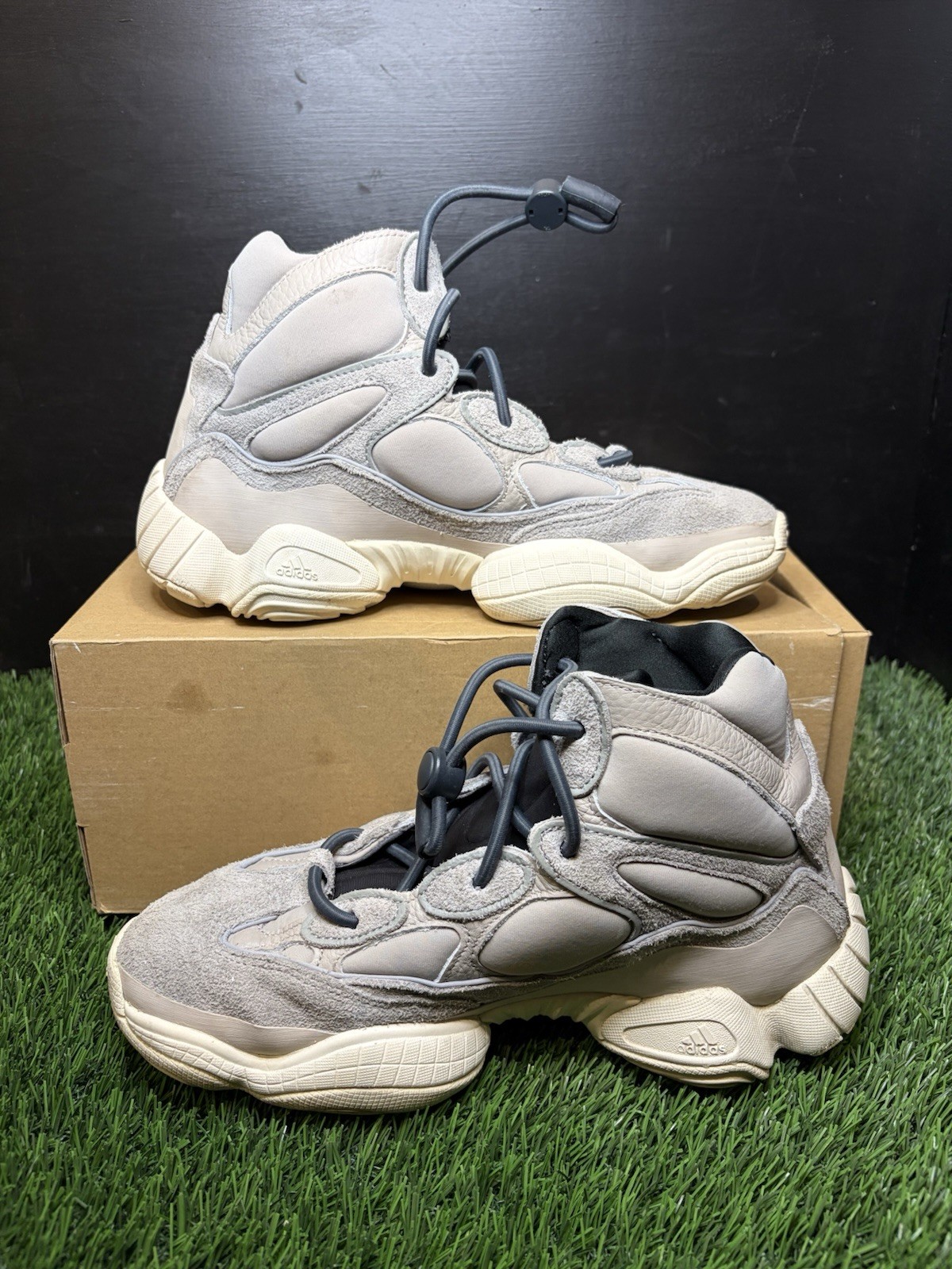 adidas Yeezy 500 High Mist Stone Size 9 Men Used OG All GV7775 100% Authentic!