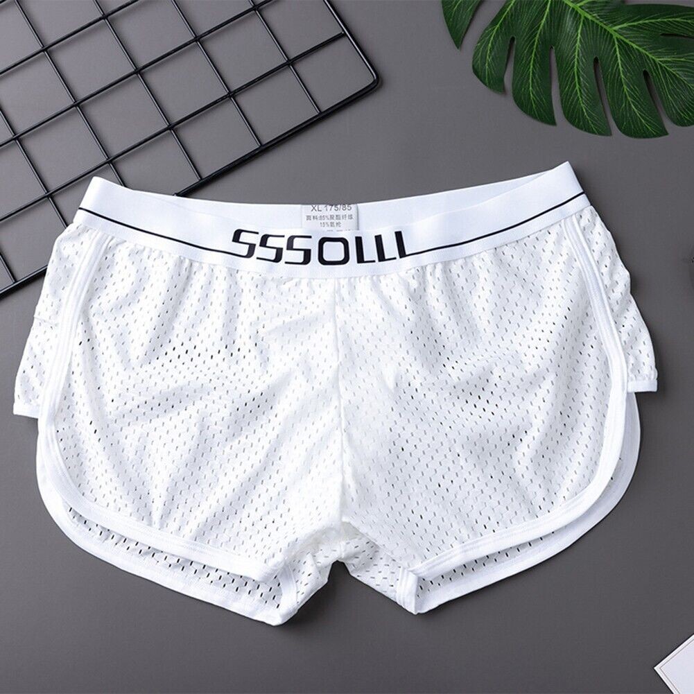 Sexy Men Ice Silk Seamless Boxer Briefs Pouch Underwear Shorts Trunks Underpants