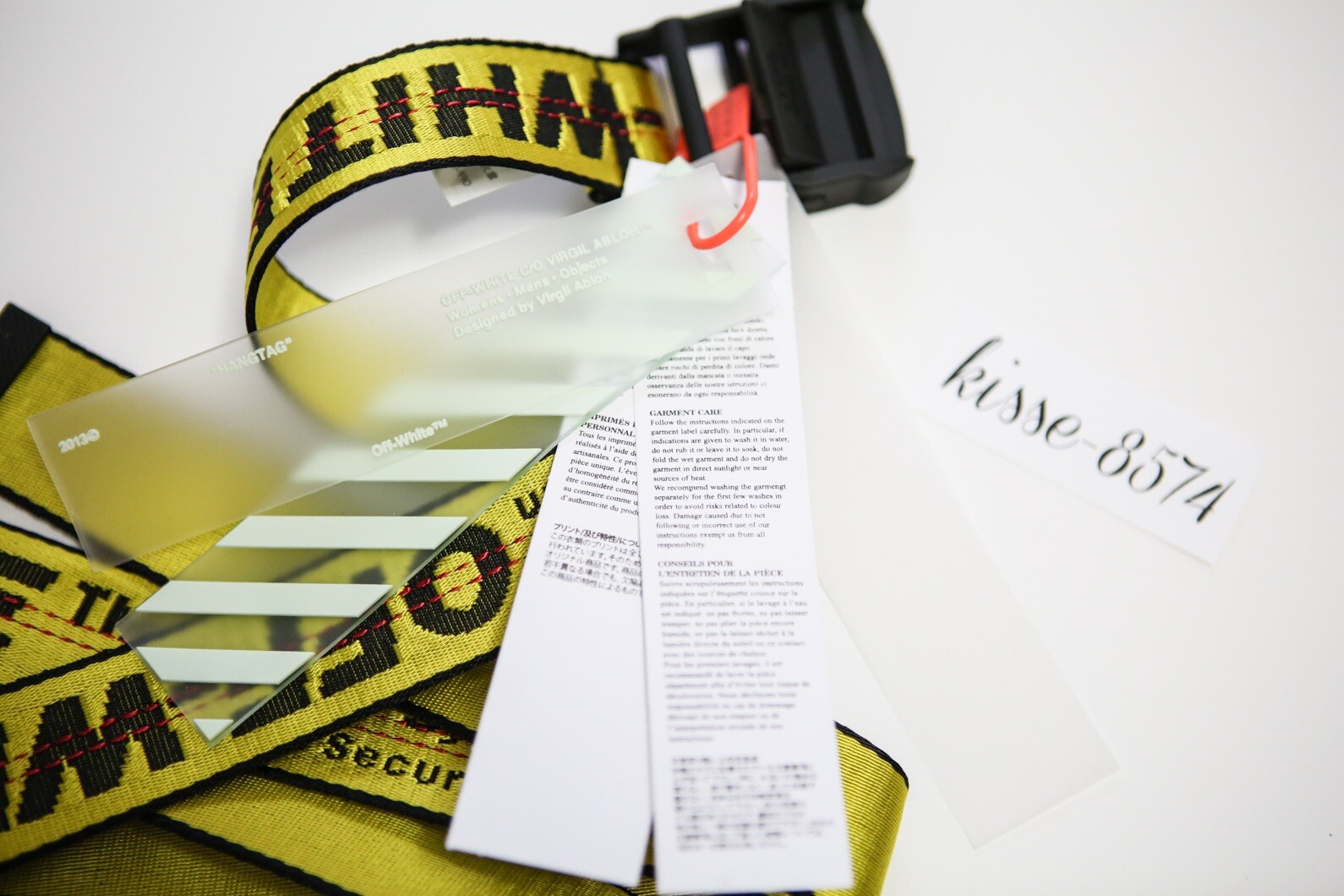 Off White Industrial Yellow Belt 200cm Rare