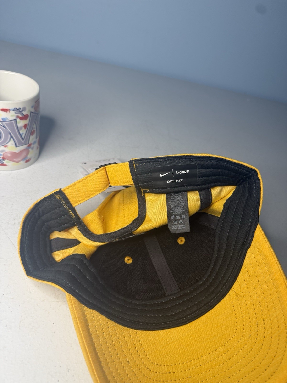Nike Legacy91 Dri-Fit Golf Cap Adjustable Strapback CU9892-821 Yellow