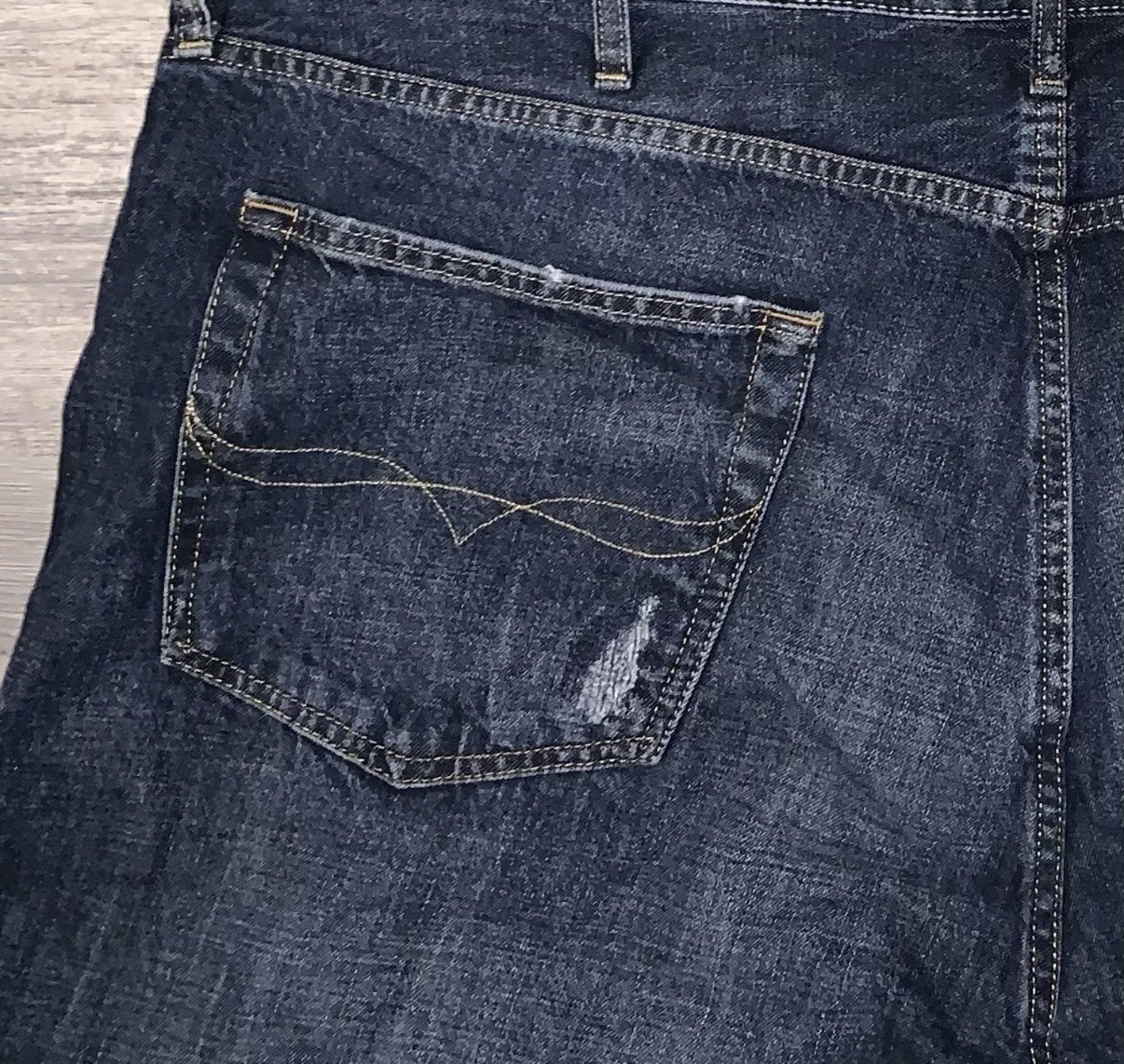 Polo Ralph Lauren Big & Tall Hampton Relaxed Straight Distressed Jeans Sz 48×30