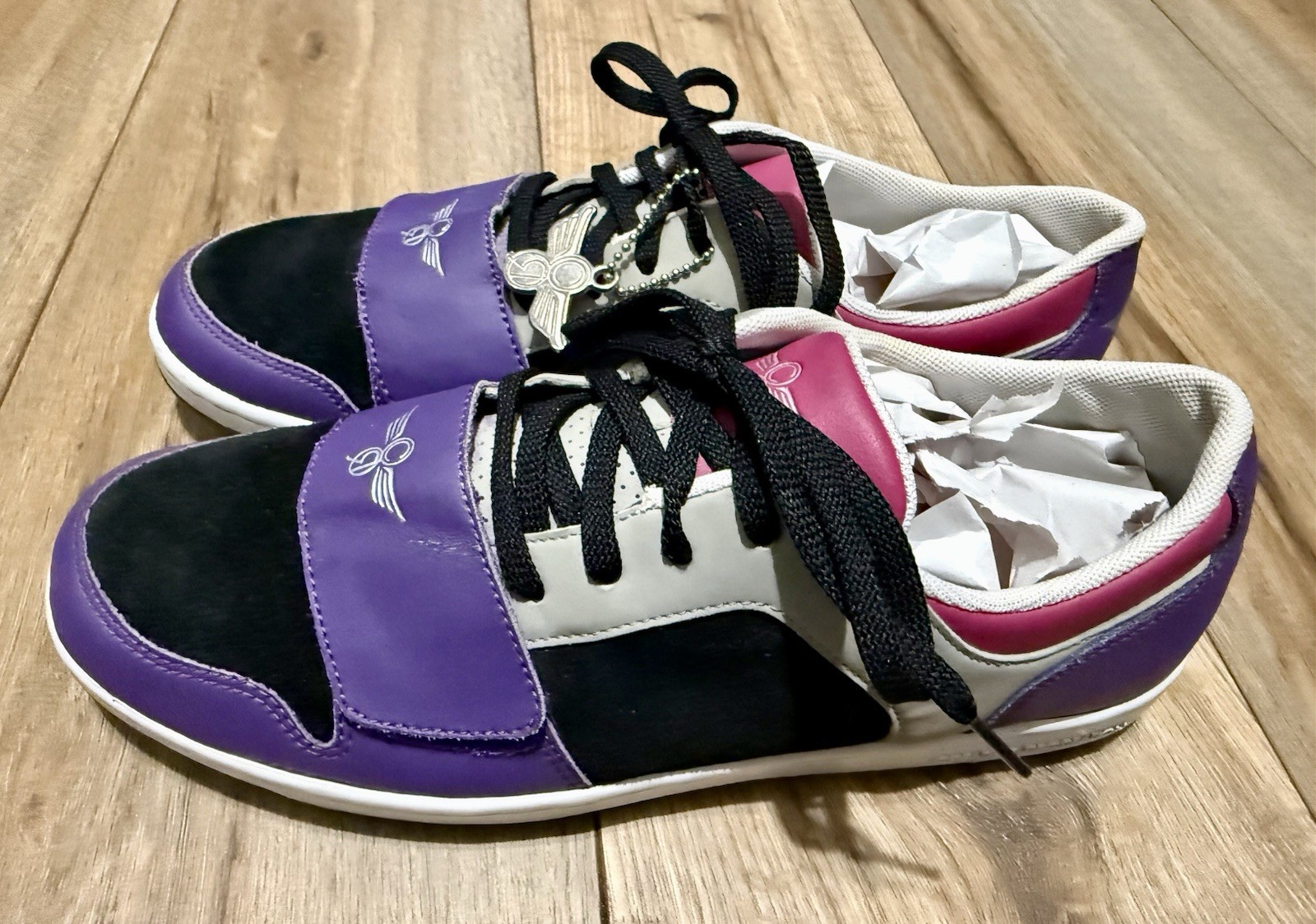 Creative Recreation Cesario Lo Leather Suede Sneaker Mens 9.5 Purple Pink Black