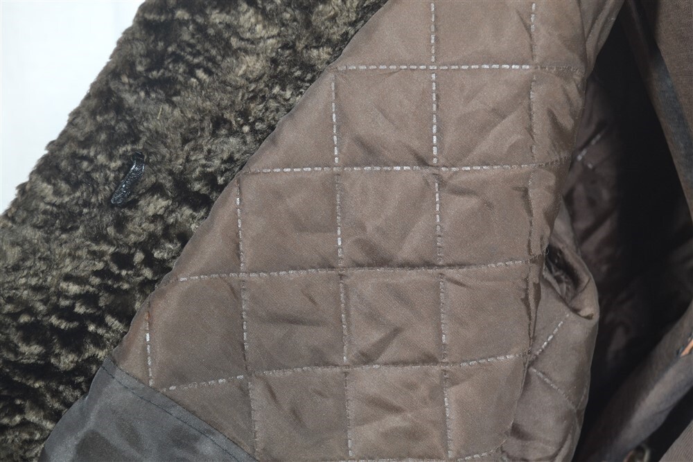 antique coat faux fur Creations Geraldo Paris beaver brown 1940 style bust 42
