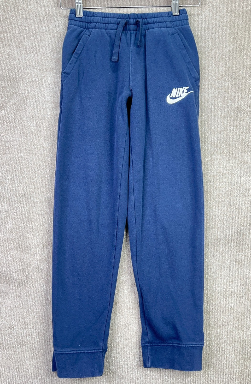 Nike Youth Medium Jogger Sweatpants Fleece Navy Blue Club Futura Athletic Street