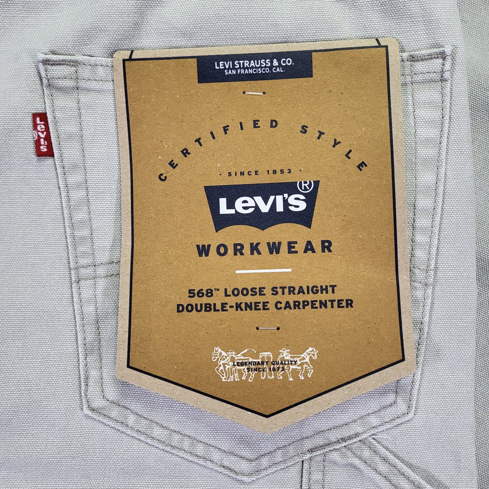 Levis 568 Double Knee Jeans 32×32 Carpenter Utility Loose Straight Men’s Gray