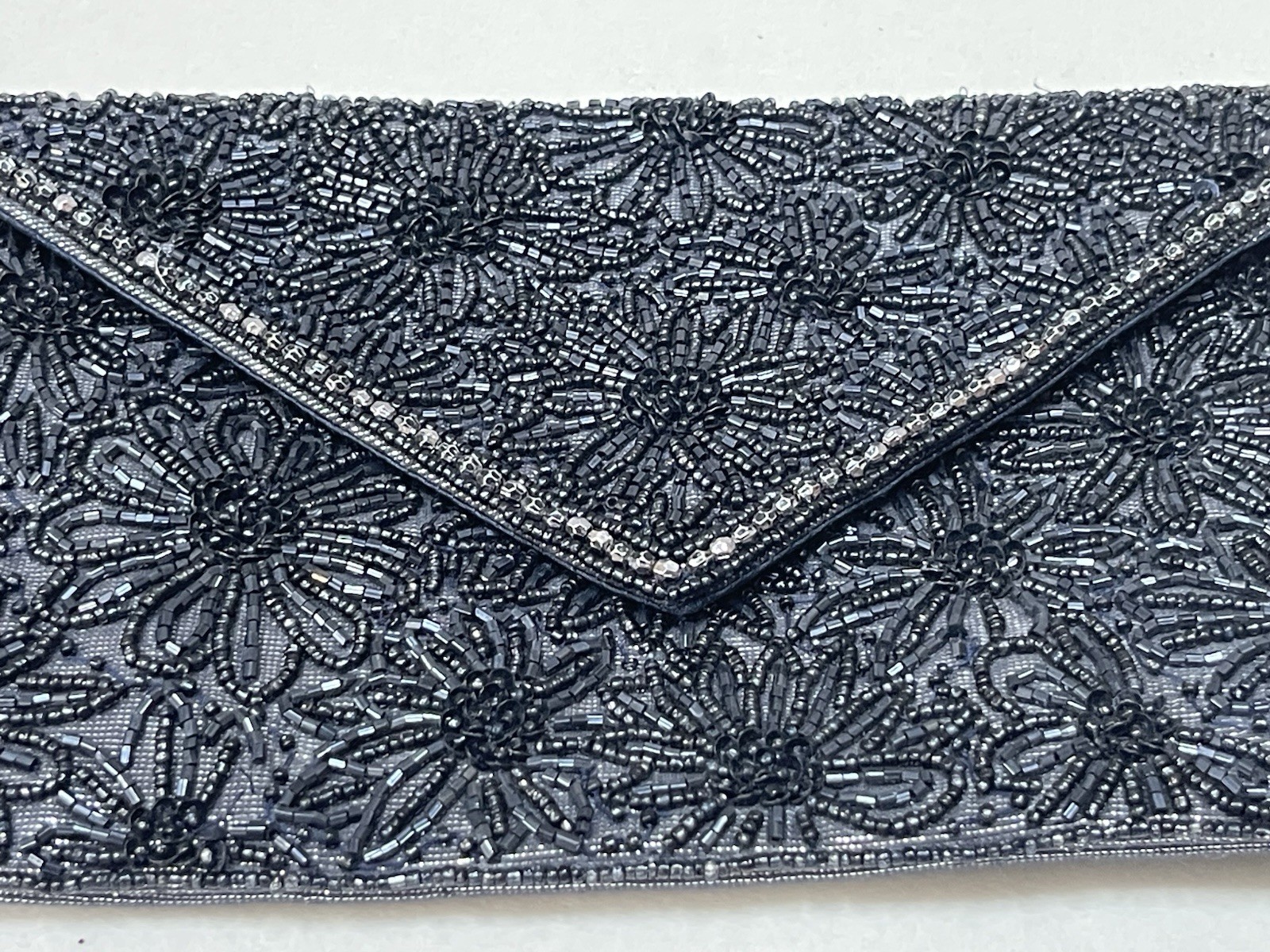 Accessorize London Women’s Hand Beaded Blue Tara Shoulder Clutch Party Bag