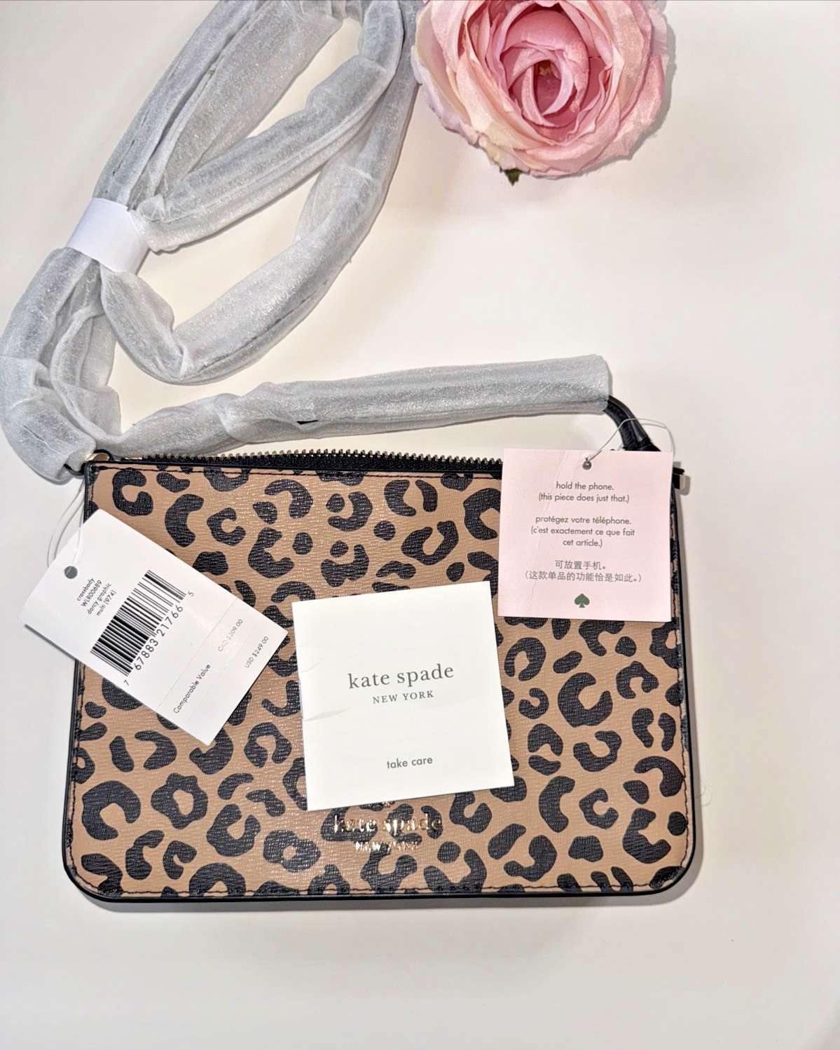 💥 Price Drop 🐆Kate Spade Leopard Lthr. Crossbody –Chic, & Fierce!Original $249