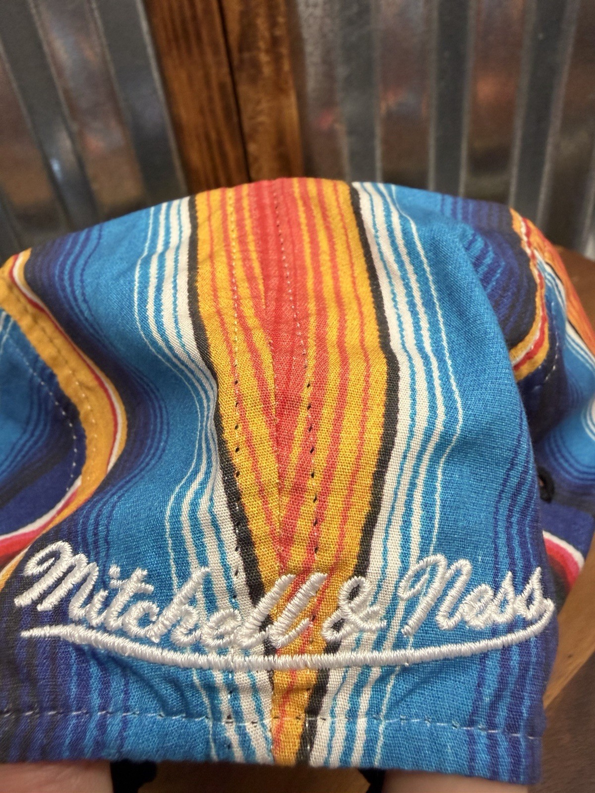 Mitchell & Ness Mexican Blanket Serape 5 Panel Camper Hat Sample New No Tags