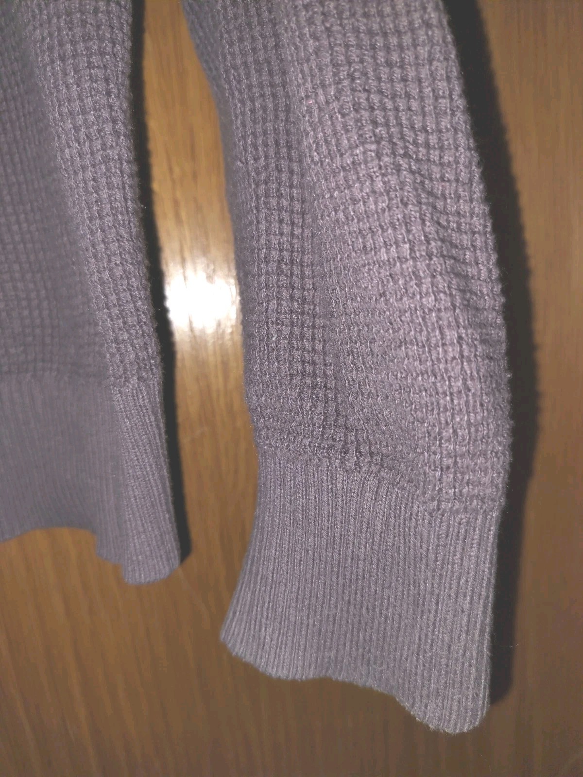 Eddie Bauer Cardigan Thermal Purple Size Large Long Sleeve Elbow Pads
