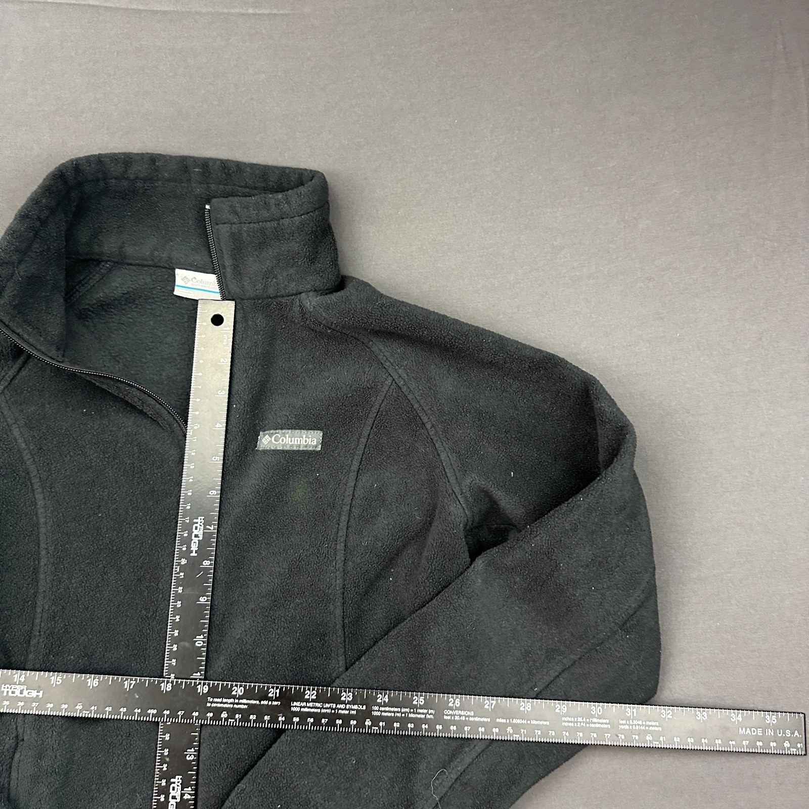 Columbia Sawyer Rapids Fleece Jacket Womens Medium Black Logo Full Zip Outdoor