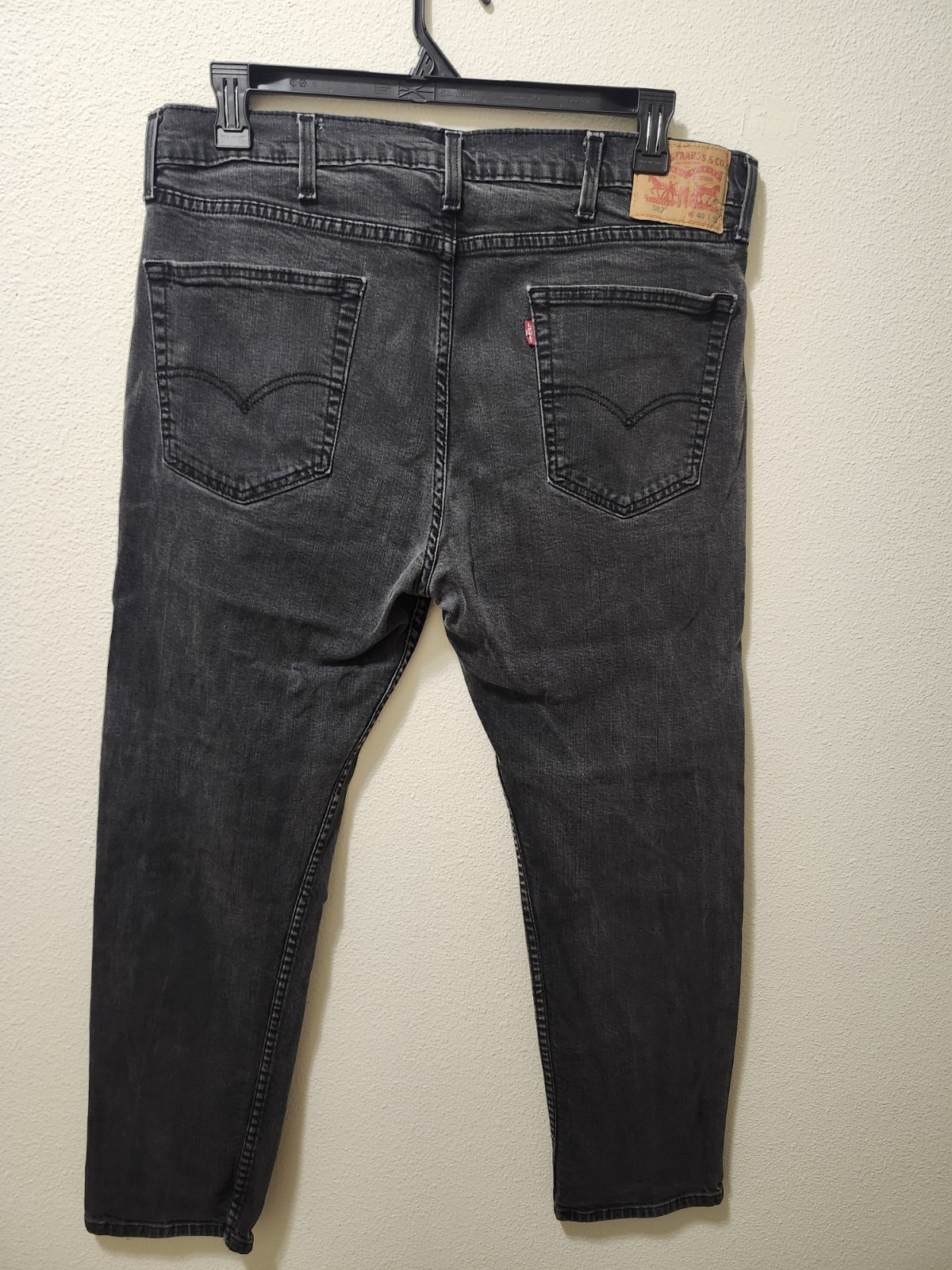 Levis 502 Jeans Mens 40×32 Premium Slim Tapered Stretch Denim Pants Actual 38×29