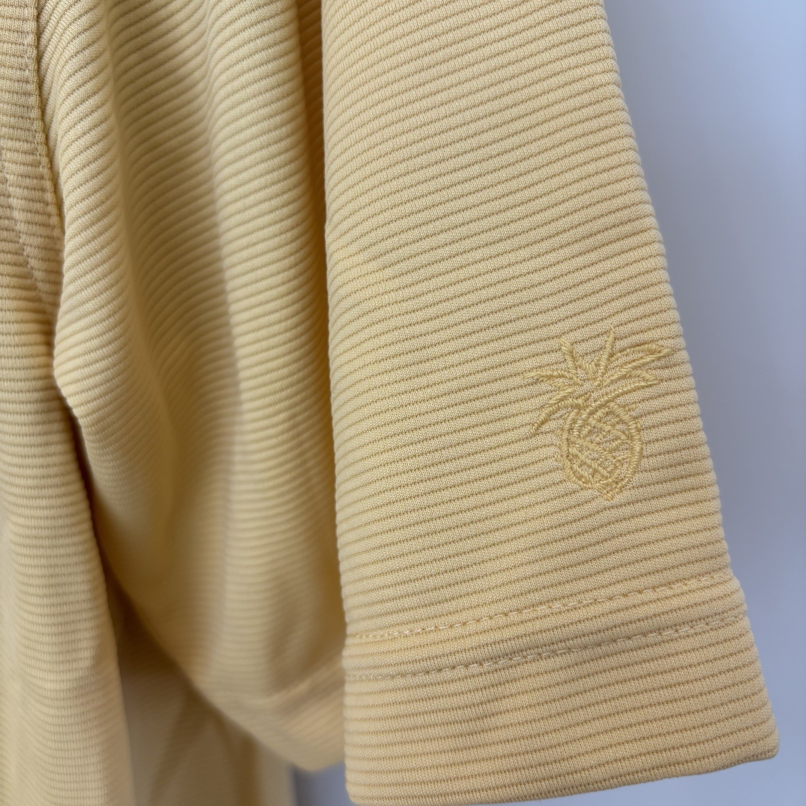 Cubavera Polo Shirt Men’s Large Yellow Sahara Sun Short Sleeve Golf Casual
