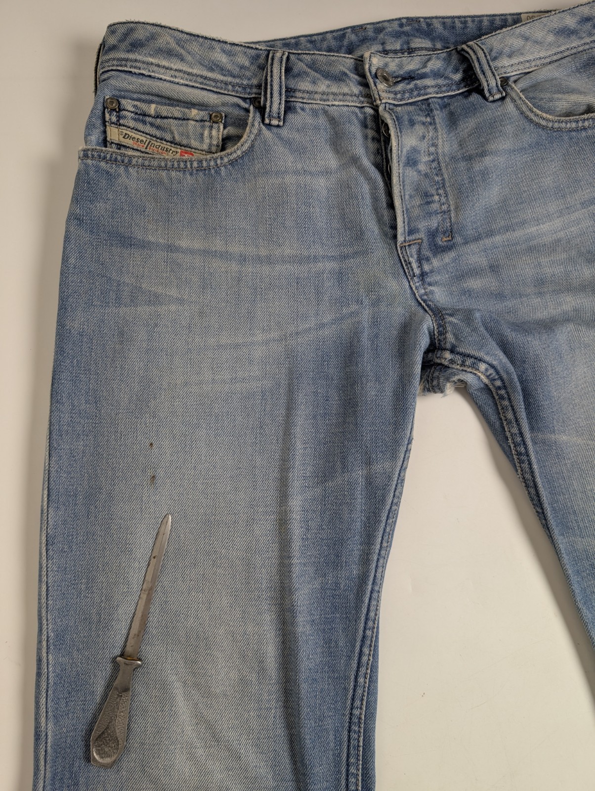 Diesel Zatiny 8AT Bootcut Jeans Men Tag 32 Measured 34×30 Distressed