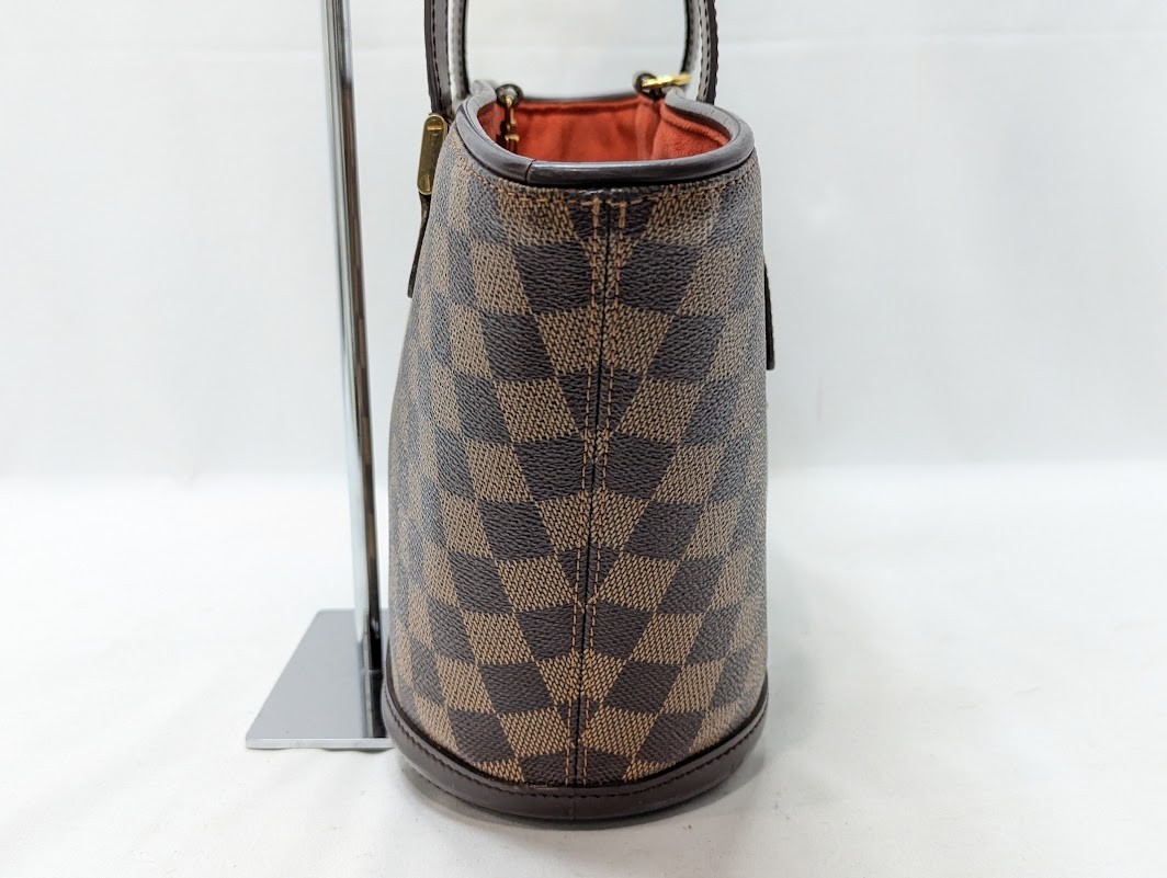 LOUIS VUITTON Damier Ebene Manosque PM Tote bag Brown N51121 BA0023 Authentic LV