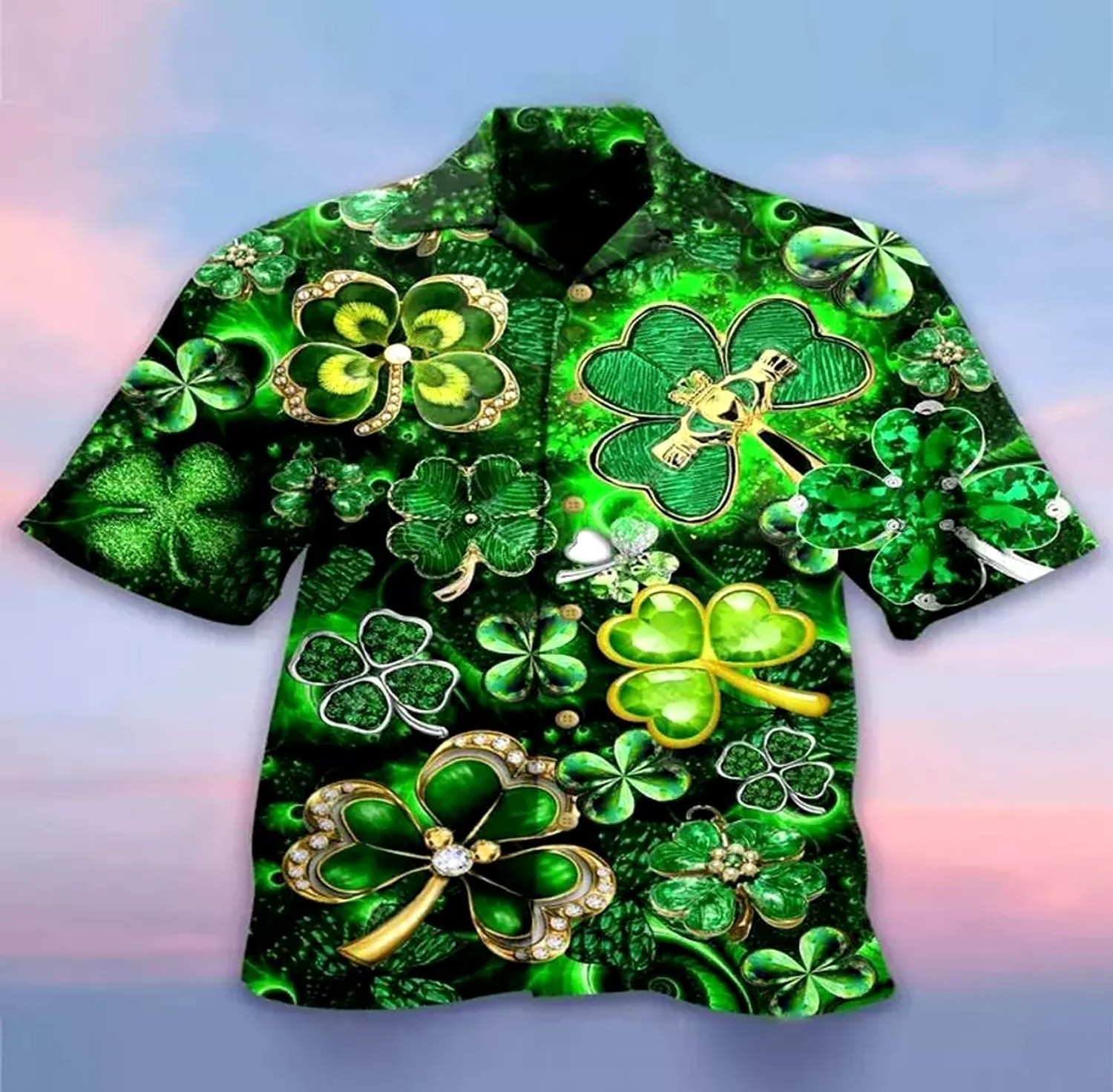 Irish Pride Happy St Patricks Day Hawaiian Aloha Shirt – Casual Summer S-5XL