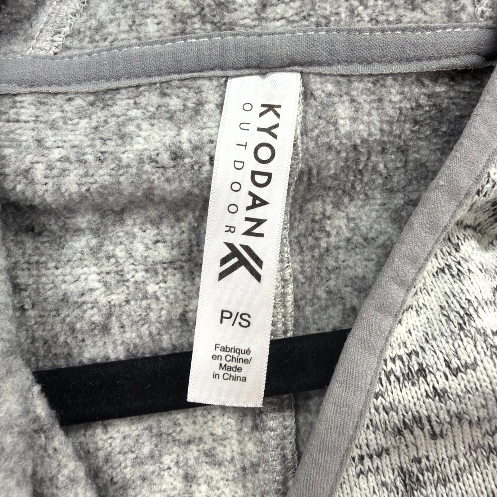 Kyodan Freedom Trail Hoodie Womens Small Gray Heather Fleece Asymmetrical Zip