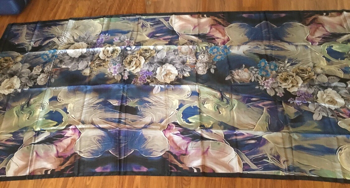 Luxurious Extra Large 100% Silk Scarf-98in x43in