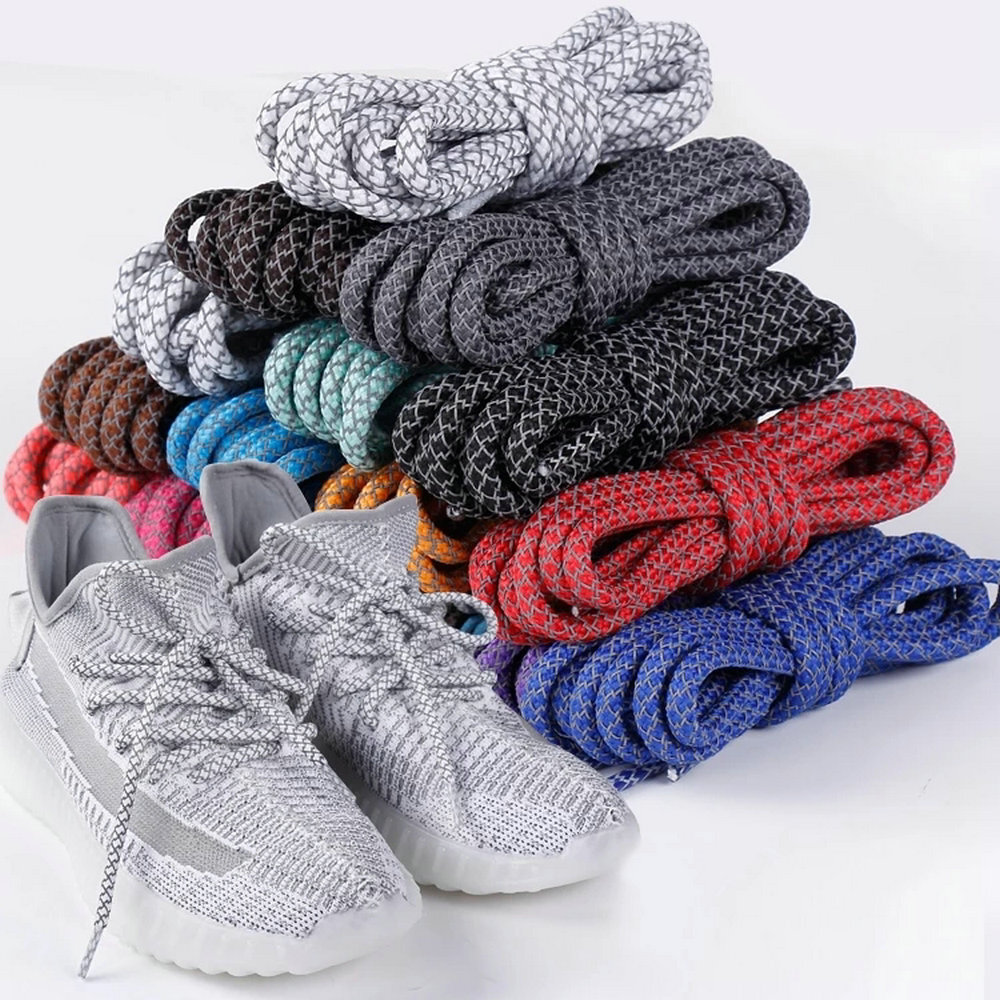 Reflective Round Rope Shoelaces 3M Laces Sneakers Sport Outdoor Climbing Boot