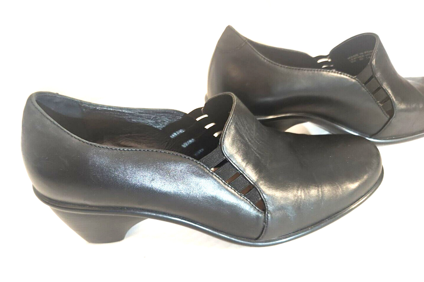 Dansko Black Leather 2.25 in Heel Shoes Size 41 (US 10-10.5)