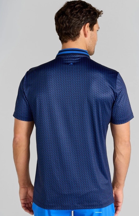 $110 Redvanly Men’s Pascal Golf Performance Polo Shirt-Midnight Navy-Medium -New