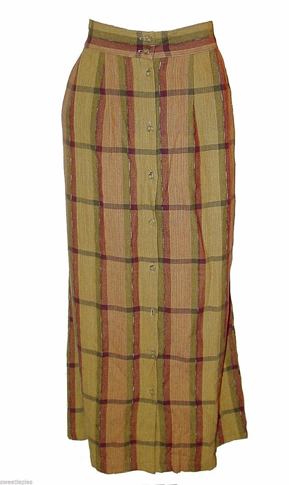 New 2-PC: Skirt & Blouse, Picante!, 100%-Cotton Handwoven Guatemala Boho Plaid M