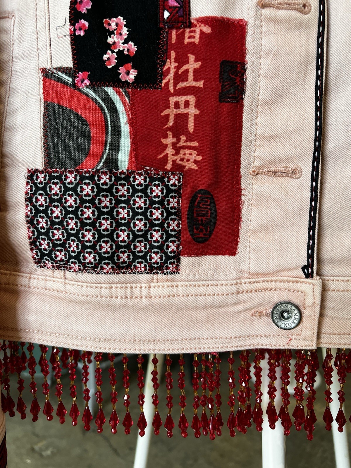 RWBY Anime Custom Patchwork Jean Jacket