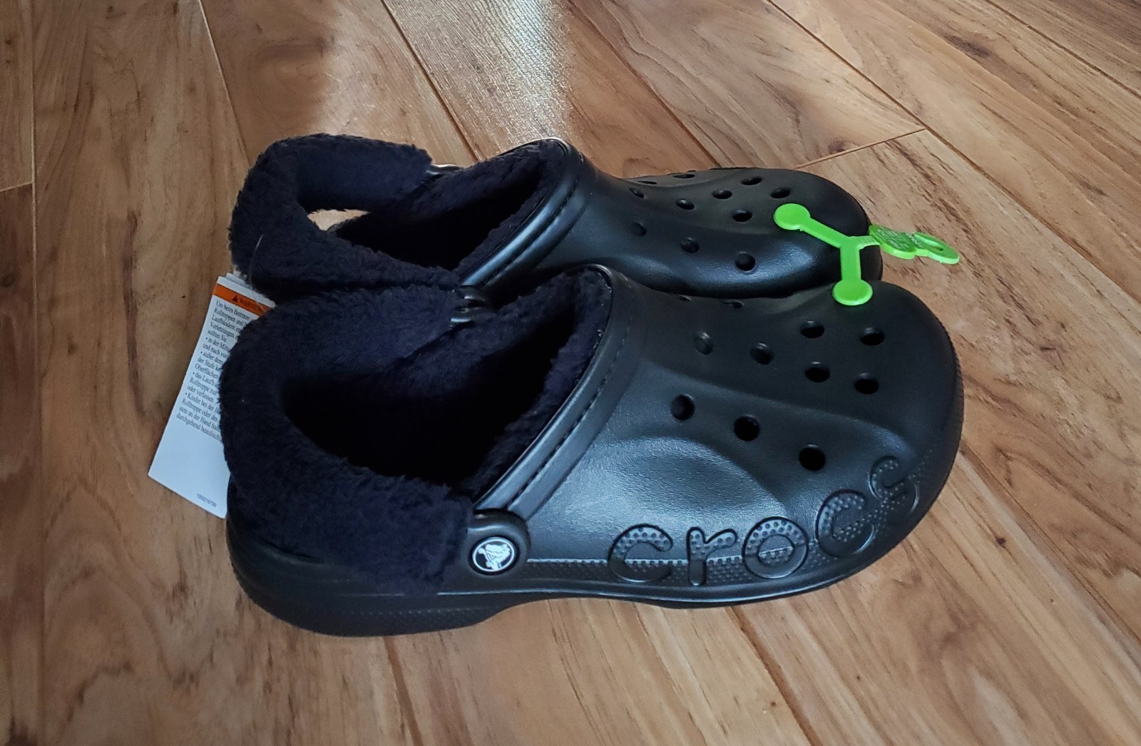 NWT Crocs Adult Baya Lined Fuzz Strap Clog Slippers US M9/W11 NEW