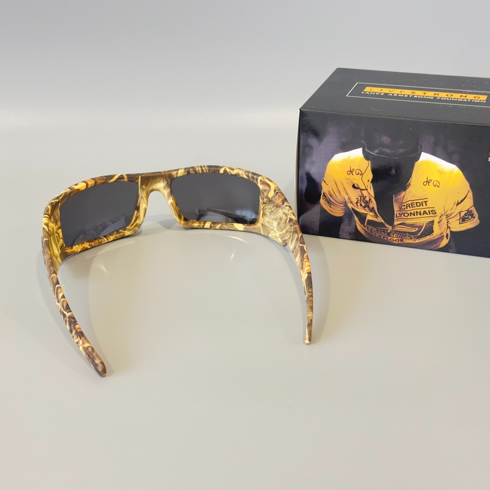 Oakley Gascan Polarized Sunglasses OO9014 Woodgrain Frame Grey Polarized Lens