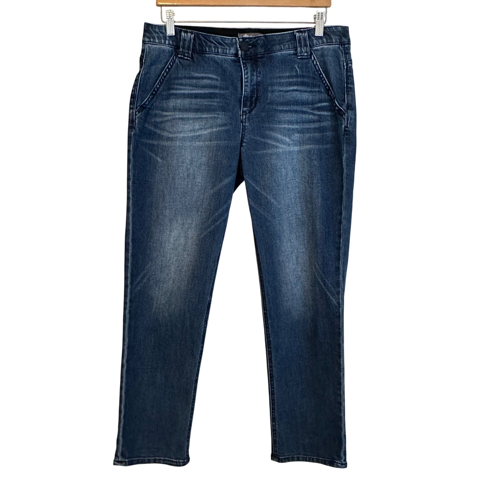 Democracy Ab Technology Ankle Jeans Womens Size 8 Blue Denim Stretch Mid Rise